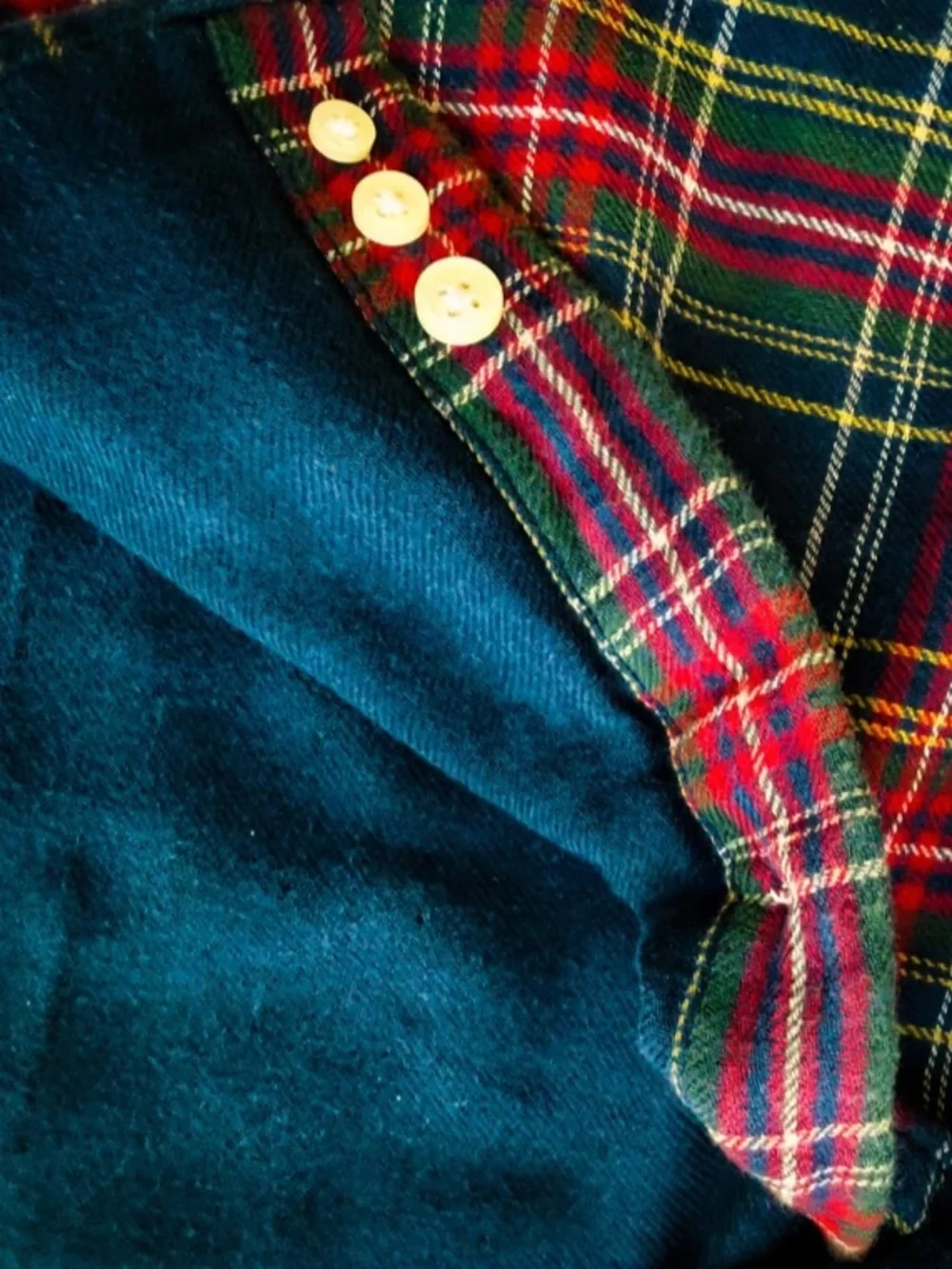 Polo Ralph Lauren Boys M 10-12 Navy Red Plaid Flannel Button Down